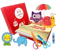 96 pz/48 pz bambini cartone animato colore carta pieghevole e giocattoli da taglio bambino kadergarden Art Craft giocattolo educativo fai da te artigianato per bambini