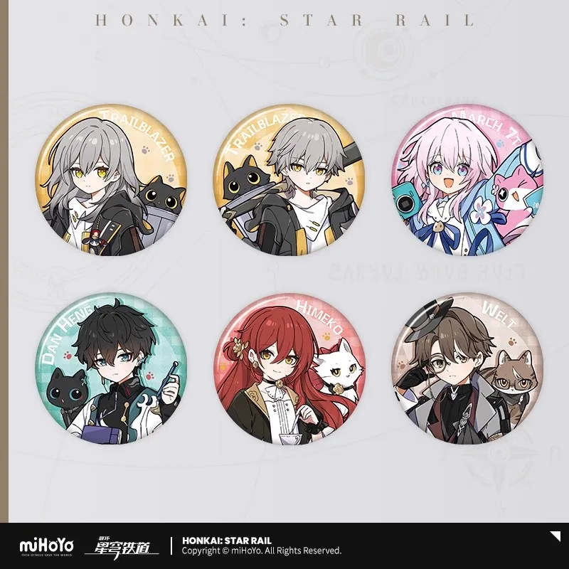 

Official Honkai: StarRail Littlest Cat Cats series tinplate badge effect accessories anime peripheral gifts