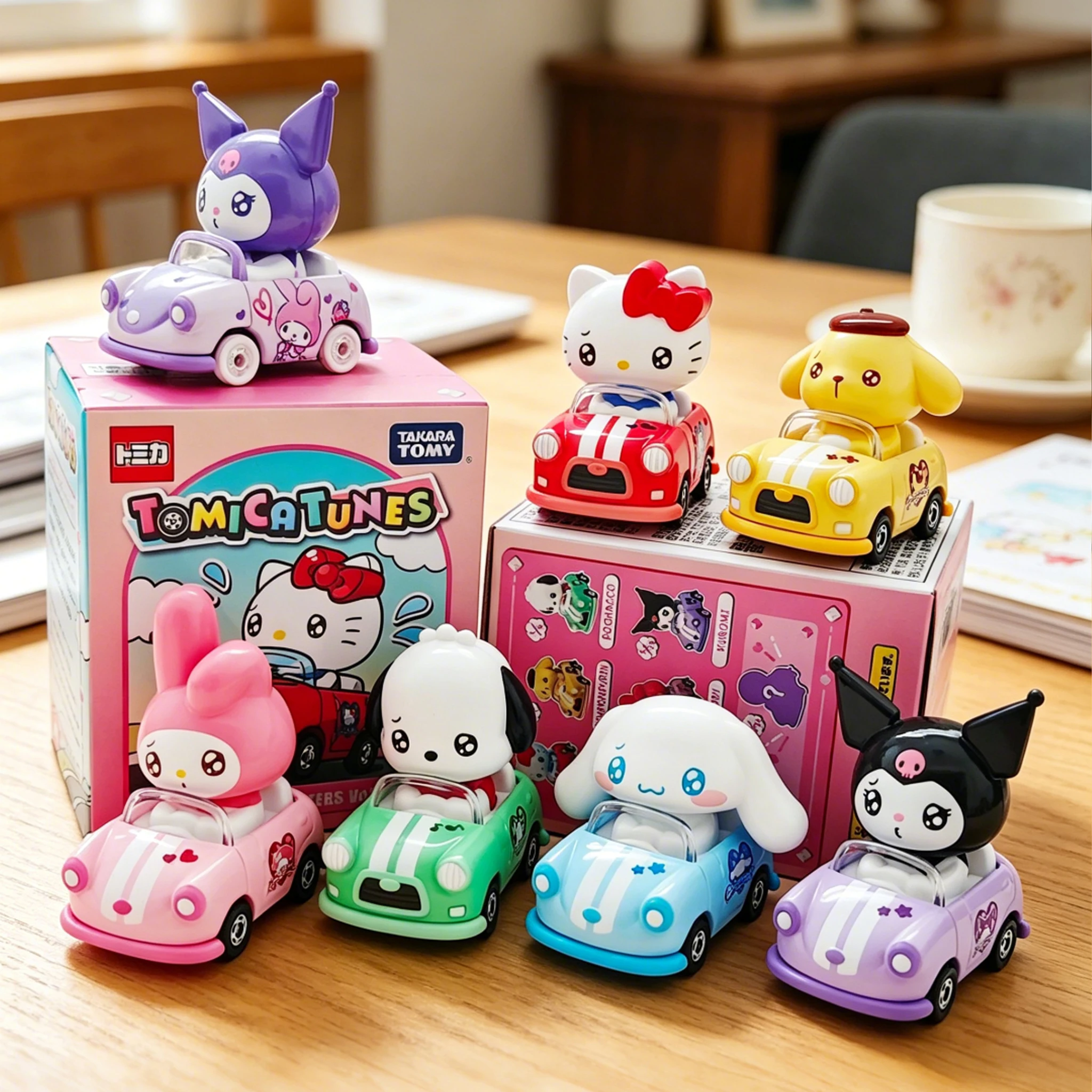 

Takara Tomy Tomica Sanrio Characters Alloy Car Blind Box My Melody Hello Kitty Cinnamoroll Kuromi Diecast Toy Car Cute Gift