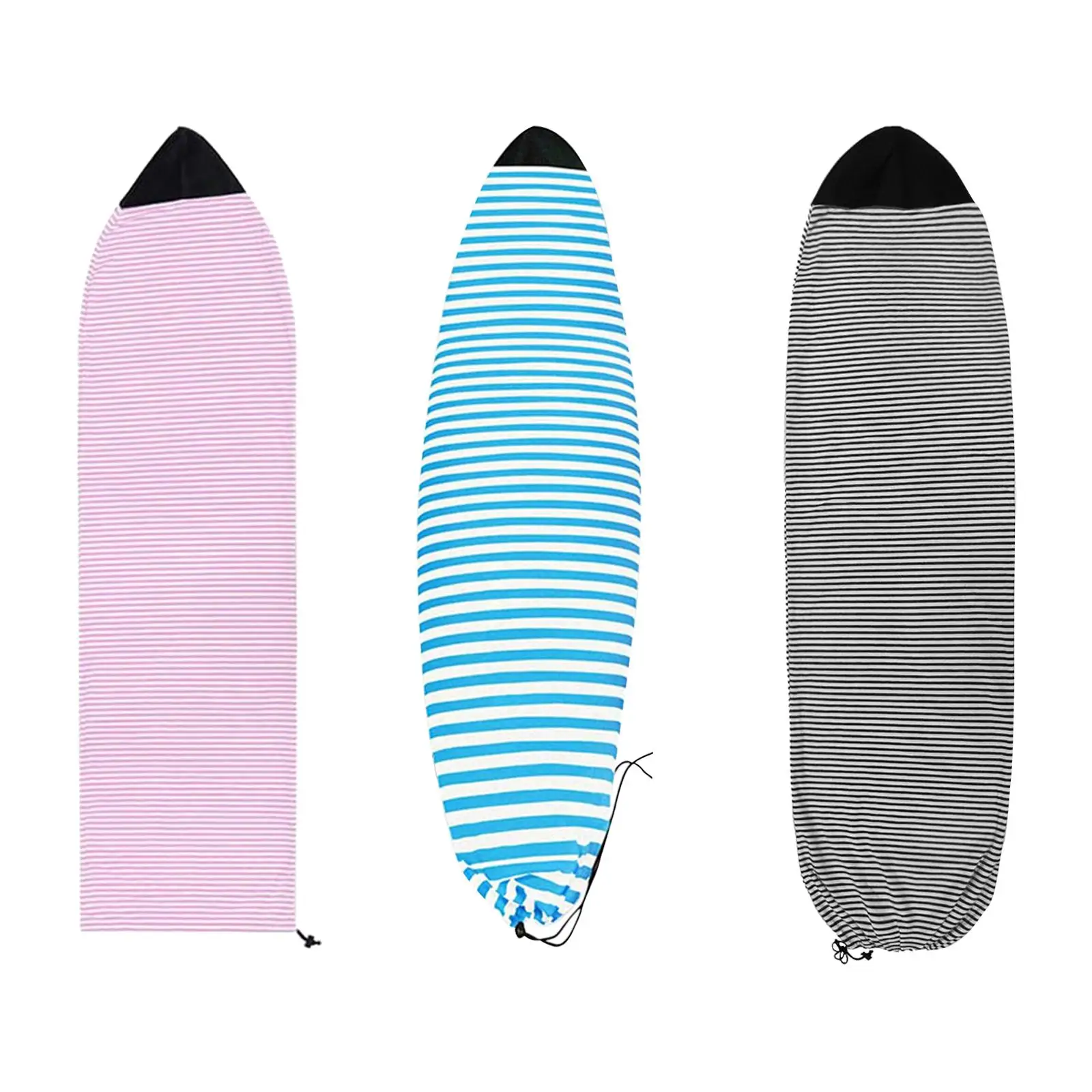 Striped Pattern Surfboard Sock Cover Stretch Protector Protective Board Bag Soft