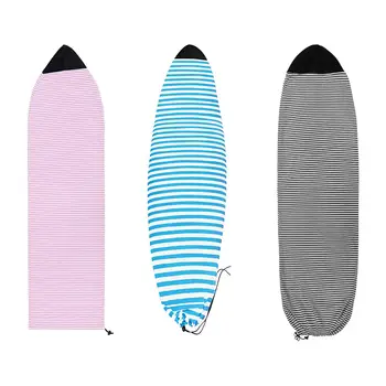 Housse pour chaussettes de planche de surf, motif rayé, protection extensible, sac souple pour planche