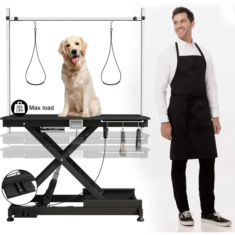 50 Electric Dog Grooming Table 9 37 Height Adjustable Heavy Duty Professional Lift Dog Grooming Table for Large Dogs with 2