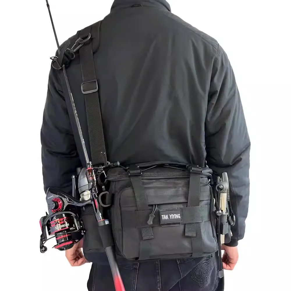 حقيبة خصر مولي، حقيبة صيد للرياضات الخارجية والترفيهية، حقيبة ظهر متعددة الوظائف بكتف واحد، حقيبة كروس