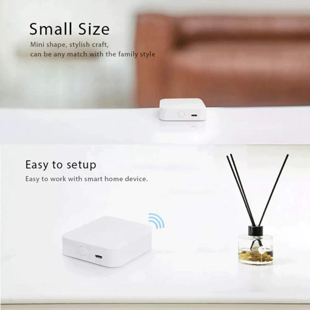 A01F-Tuya Zigbee 3.0 Hub Gateway Wifi Wireless Remote Controller Small Smart Home Hub Compatible With Alexa Google Hom