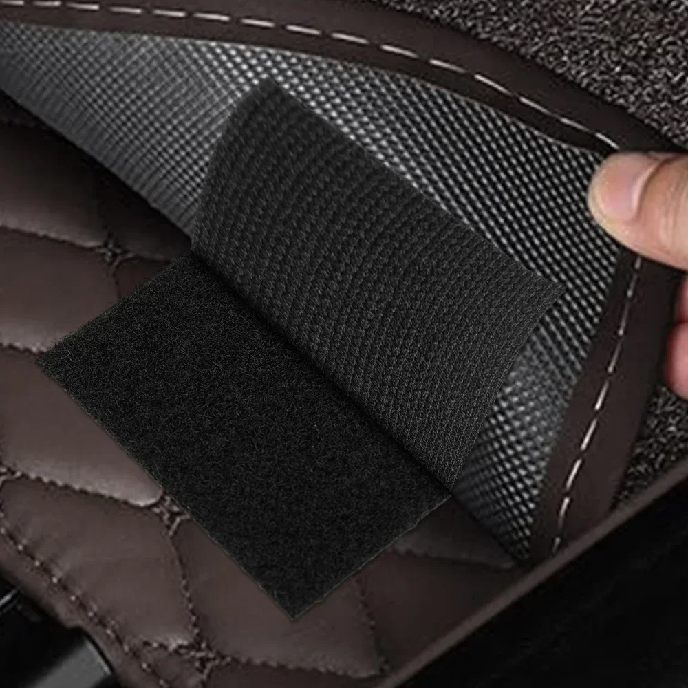 Bodenmatten-Fixierpflaster, selbstklebendes Klettband, doppelseitige, aufnähbare Aufkleber für Autoteppich, Armaturenbrett, DIY – Detail 4