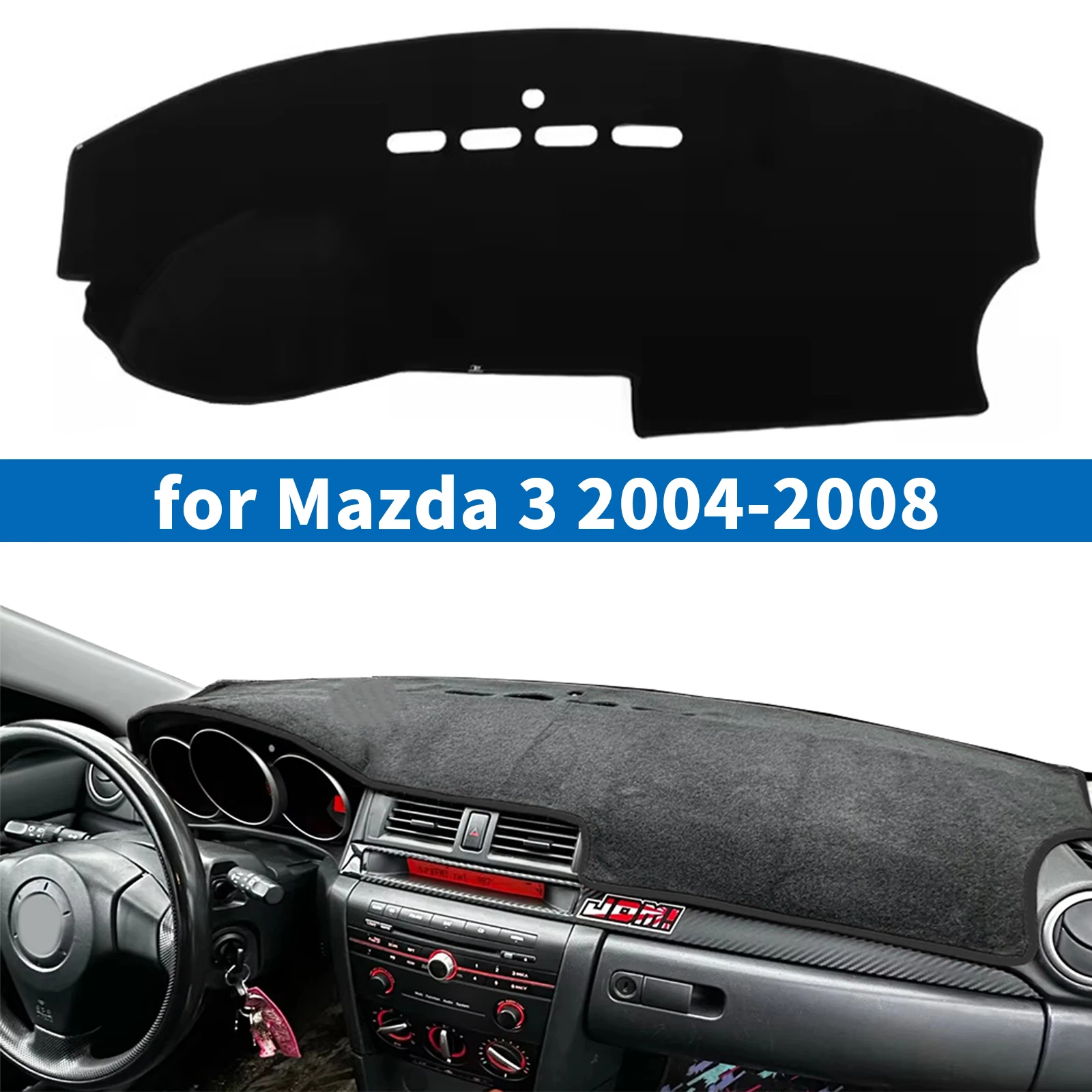 

Car Dashboard Mat for Mazda 3 Mazda3 M3 BK 2004 2005 2006 2007 2008 Sunshade Protective Carpet Dash Pad Dashmat