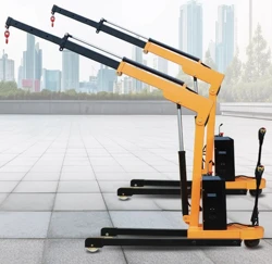 All-electric vehicle-mounted small mobile lifting 1 ton hydraulic handling loading and unloading simple cantilever rotary