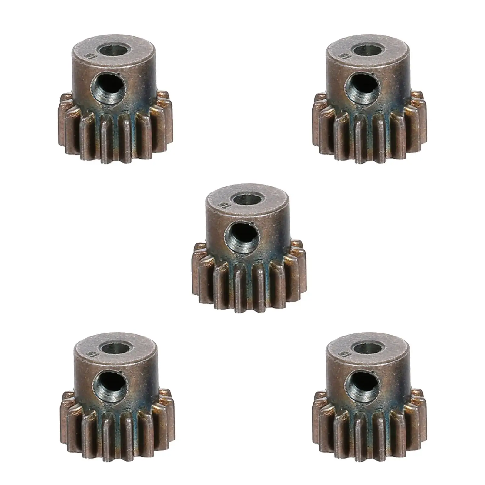 Metal Pinion Gear 15T 13T for RC Car Motor Replacement Parts Hard Anodized Steel 3.175mm Bore for 1/10 Scale Crawler Trucks