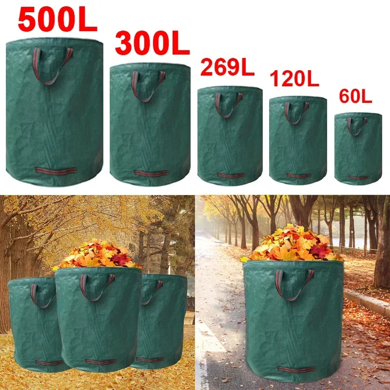 

Foldable Large Capacity Garden Yard Waste Bag Reusable Garbage Bag Fallen Leaves Basket Outdoor Gardening Storage Bag Trash Can