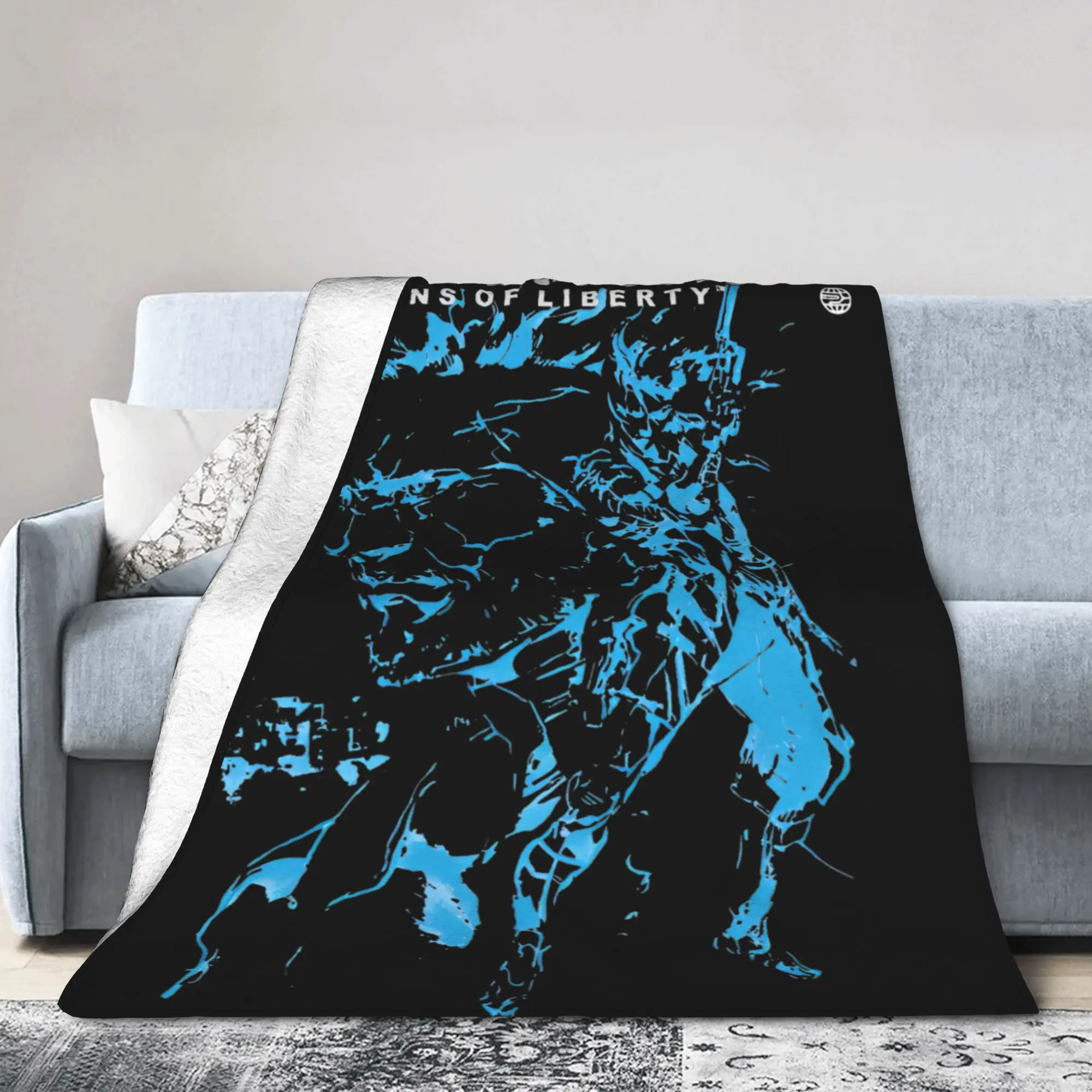MGS Metal Gear Solid Snake and Raiden Blanket Game Gaming Flannel Awesome Warm Throw Blanket for Home  Winter