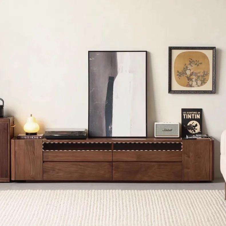 

Customizable Nordic Simple Living Room Home Multifunctional Storage Integrated TV Cabinet