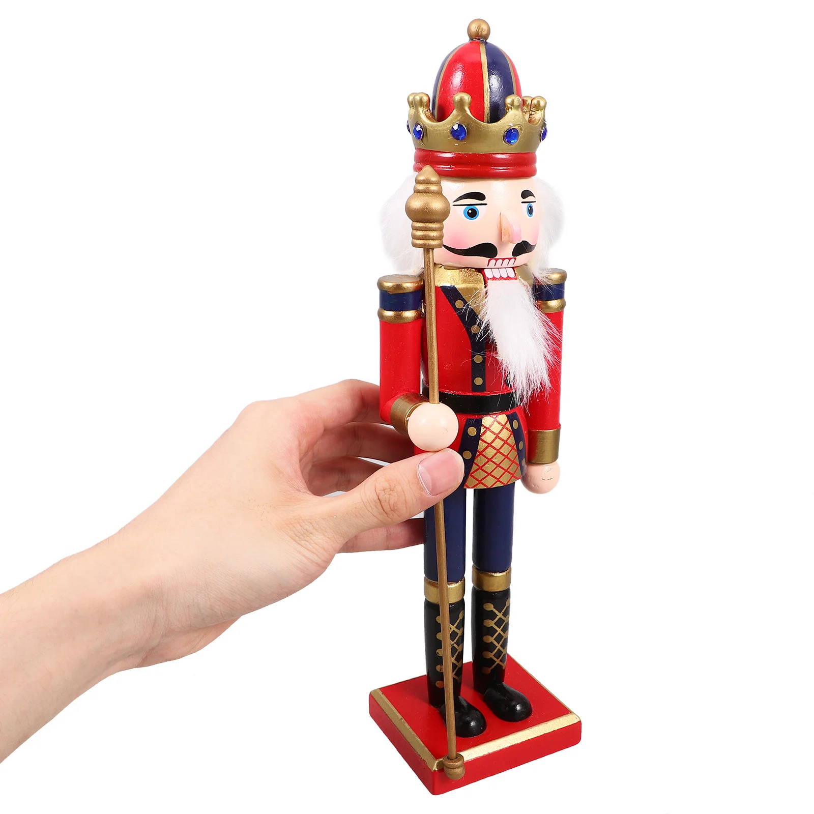 

Nutcracker Ornament Tag Figure Christmas Table Decor Wood Crafts Puppet Man Statue Soldier