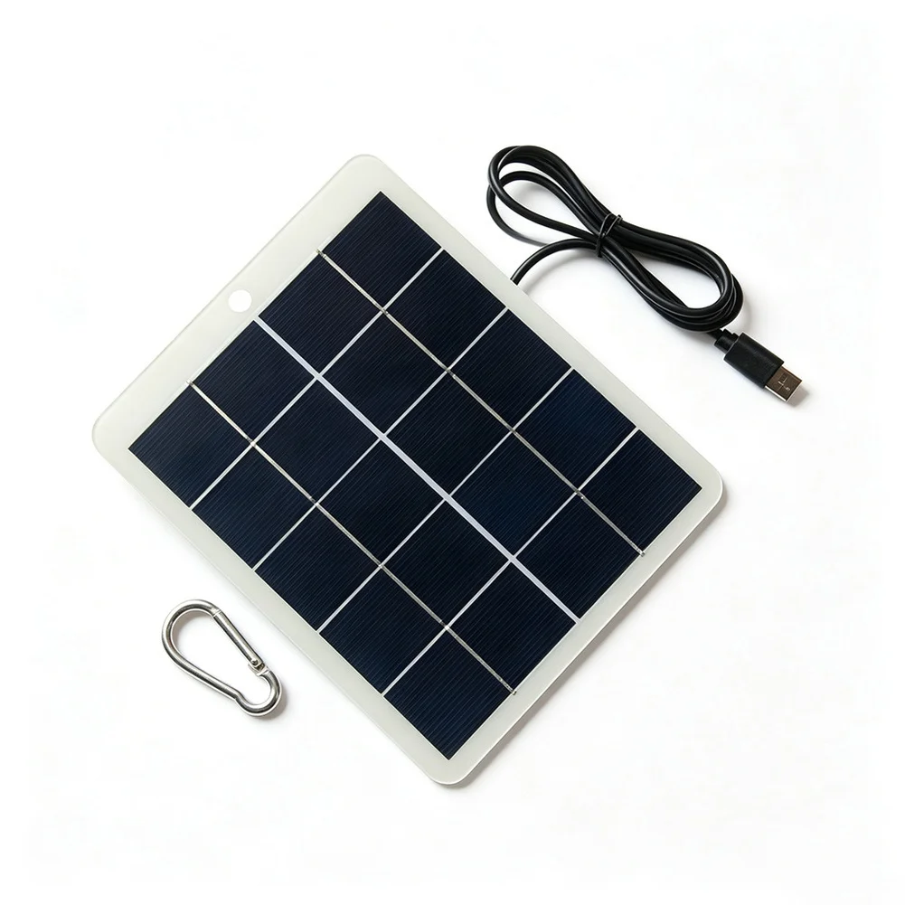 Portable For 3w 5V Solar Charging Panel with For type-C Output for Phones and External Power Banks 150x120mm Black EVA Design