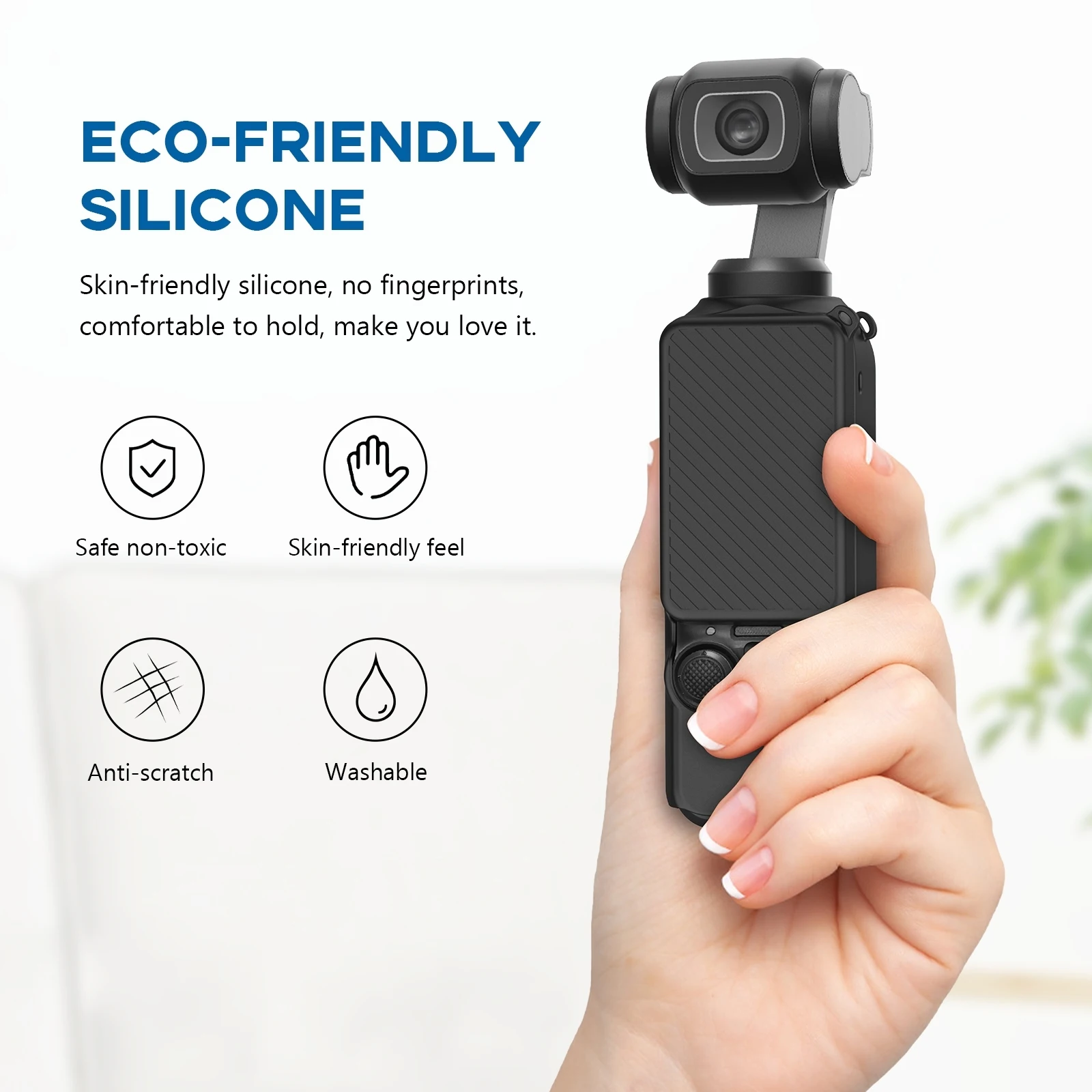 PULUZ 2 in 1 Silicone Case Set  For DJI OSMO Pocket 3 Coverwith Strap Camera Accessories