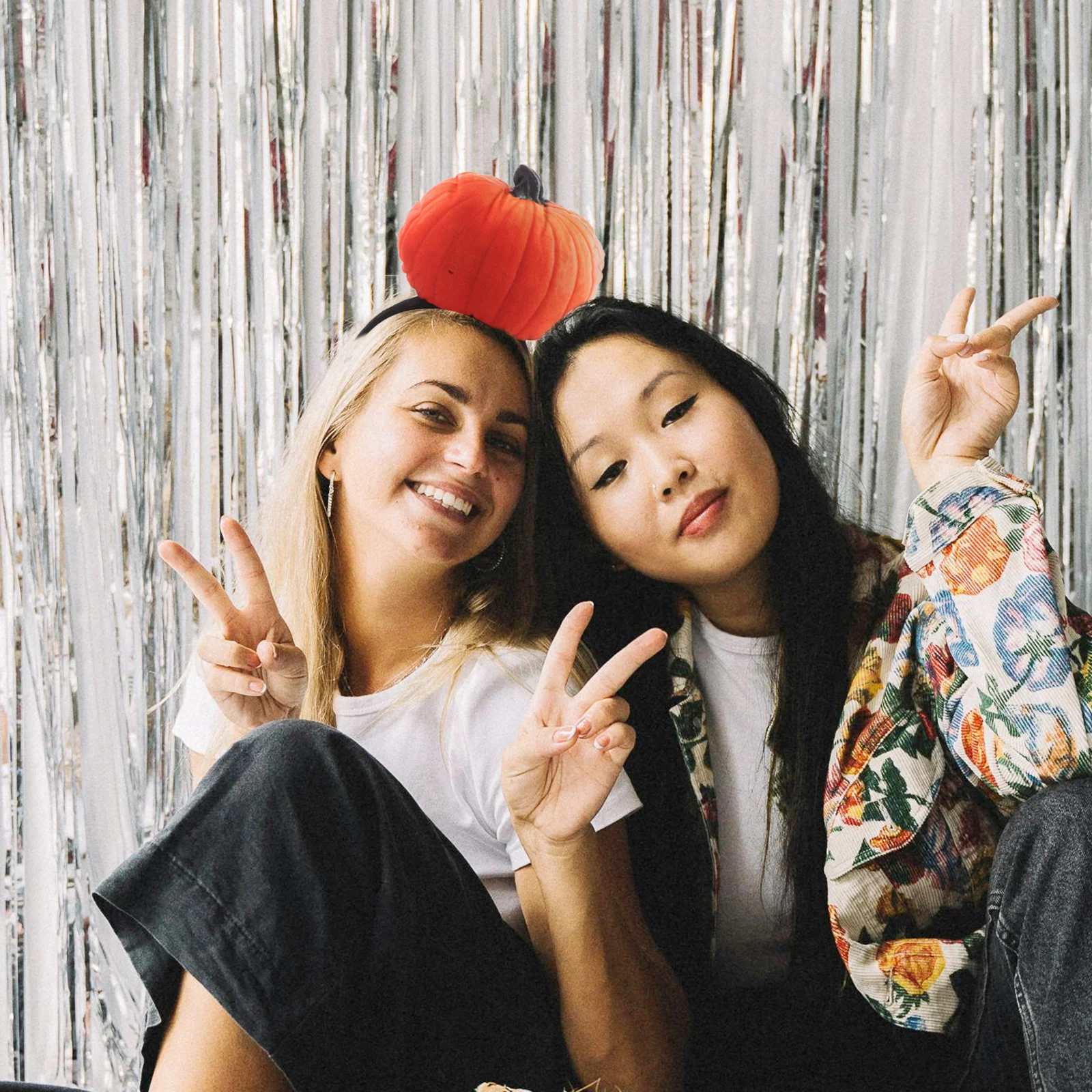 

Simulated Pumpkin Headband Halloween Costume Women Toddler Baby Vegetable Hair Band Funny Sound Effect Realistic Design Comfort