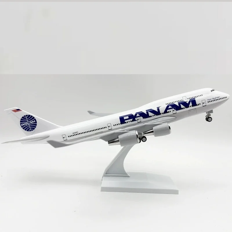 1/240 مقياس B747 عموم Am طيران نموذج طائرة عرض الطائرات دييكاست طائرة الراتنج الطائرة 30 سنتيمتر مع عجلات للزينة Gif