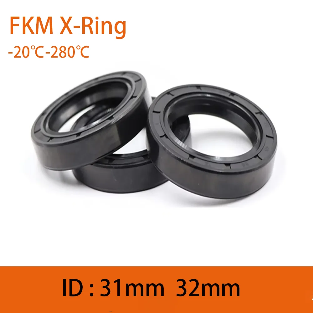 

5Pcs NBR ID 31mm Black TC/FB/TG4 Skeleton Oil Seal Rings Double Lip Seal Gasket For Rotation Shaft