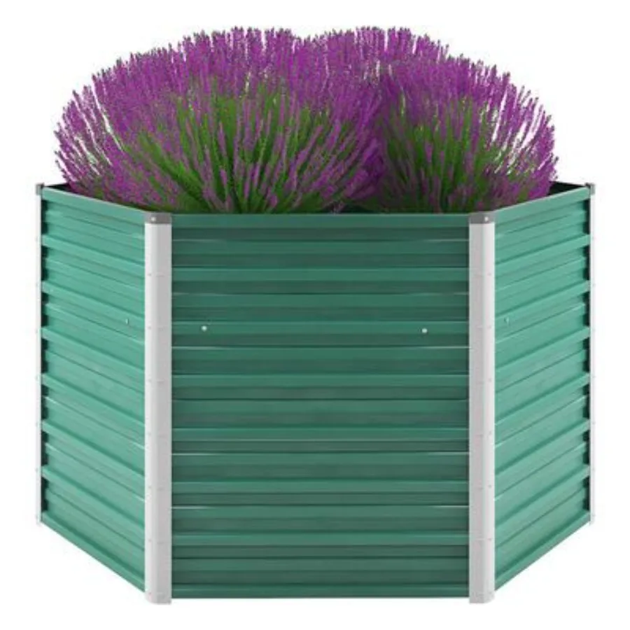 

Garden Raised Bed Galvanized Steel 50.8x50.8x31.3 Green