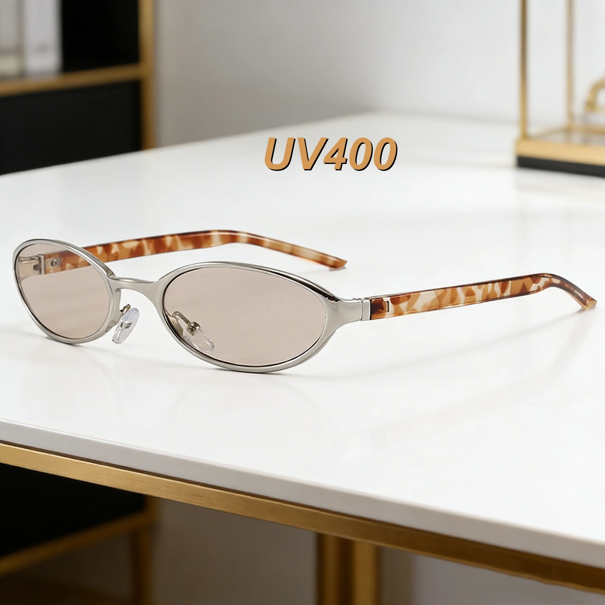 

2026 New Fashionable Personalized Luxury Metal Frame Women's Sunglasses Outdoor Neutral High Quality UV400 Sunscreen Glasses