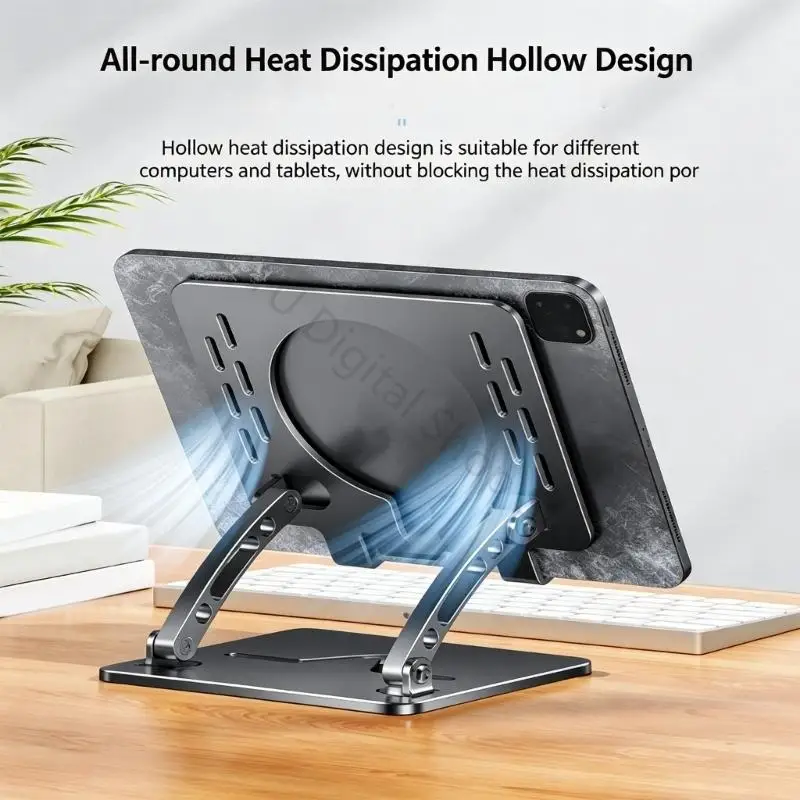 96BA Universeller Laptop-Ständer aus Aluminium zum Zeichnen und Tippen, verstellbare Höhe und bis zu 17,3 Zoll – Detail 10