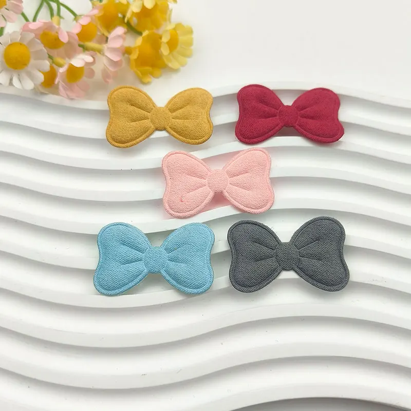 50 Stück Stoff-Schleifenapplikationen, gepolstert, für DIY-Kopfbedeckungen, Kleidung, Puppenmaterial, Zubehör, Hut, Tasche, Dekorationen, Aufnäher – Detail 7