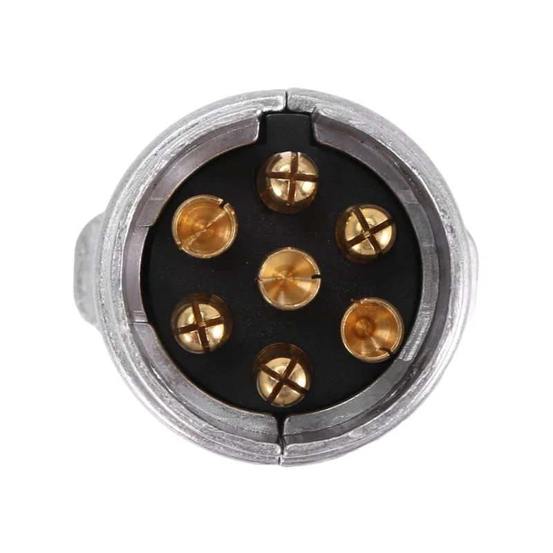 

AS95-4X 7-Pin Trailer Plug Round Pin 7-Pole Wiring Connector 12V Towbar Towing Caravan Truck Plug N Type Trailer End