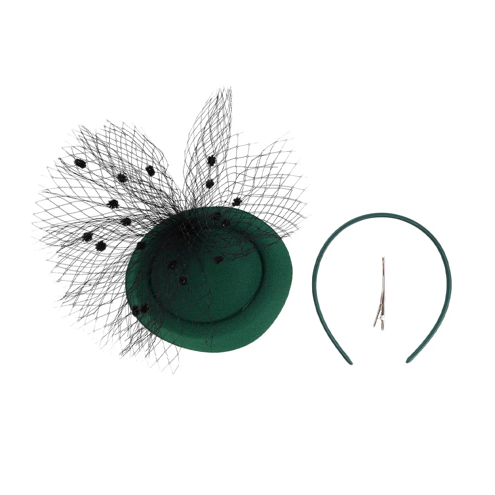 قبعة حفلات الشاي للنساء مع مشبك شعر، عصابة رأس شبكية، قبعة فستان أنيقة مناسبة لزي حفلات الزفاف