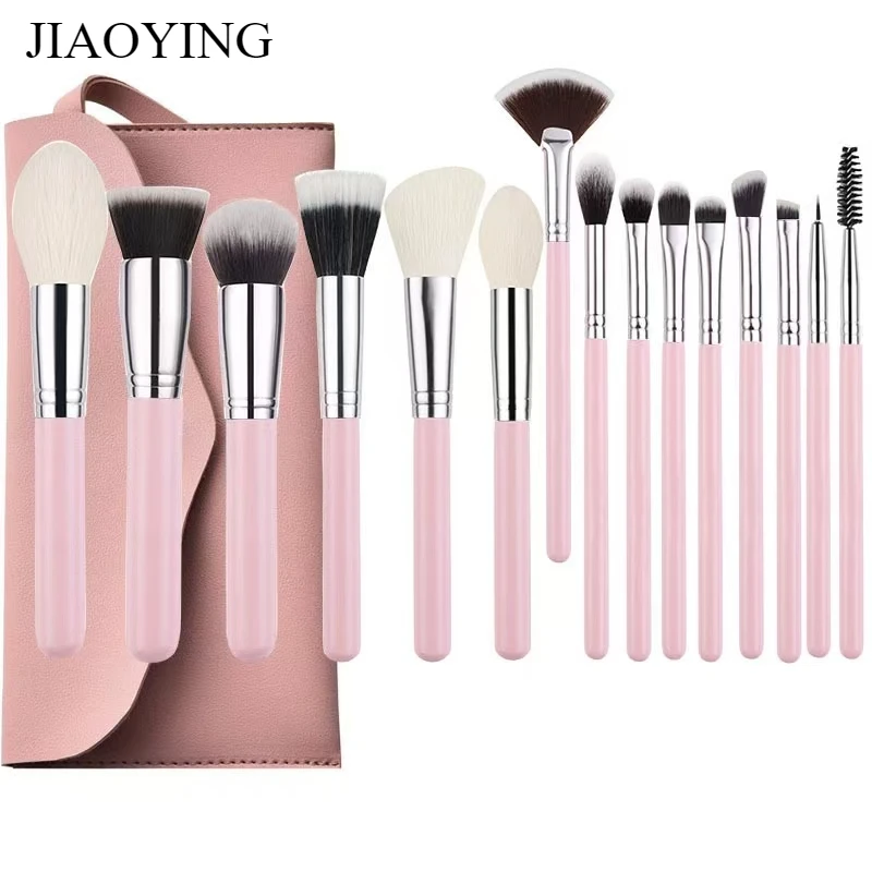 

15 Makeup Brush Set Soft Hair Loose Powder Foundation Blush Brush Fan Eyelash Concealer Brush Eyeshadow Beauty Tool brochas