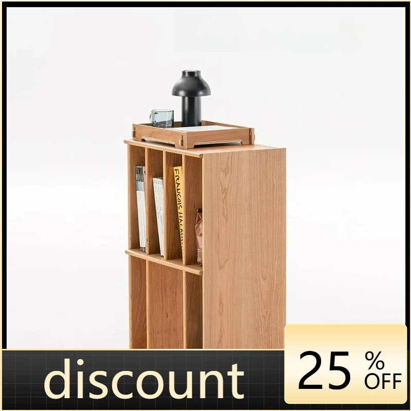 

LTT sofa side cabinet solid wood living room shelf small bookshelf bay window storage transparent cabinet