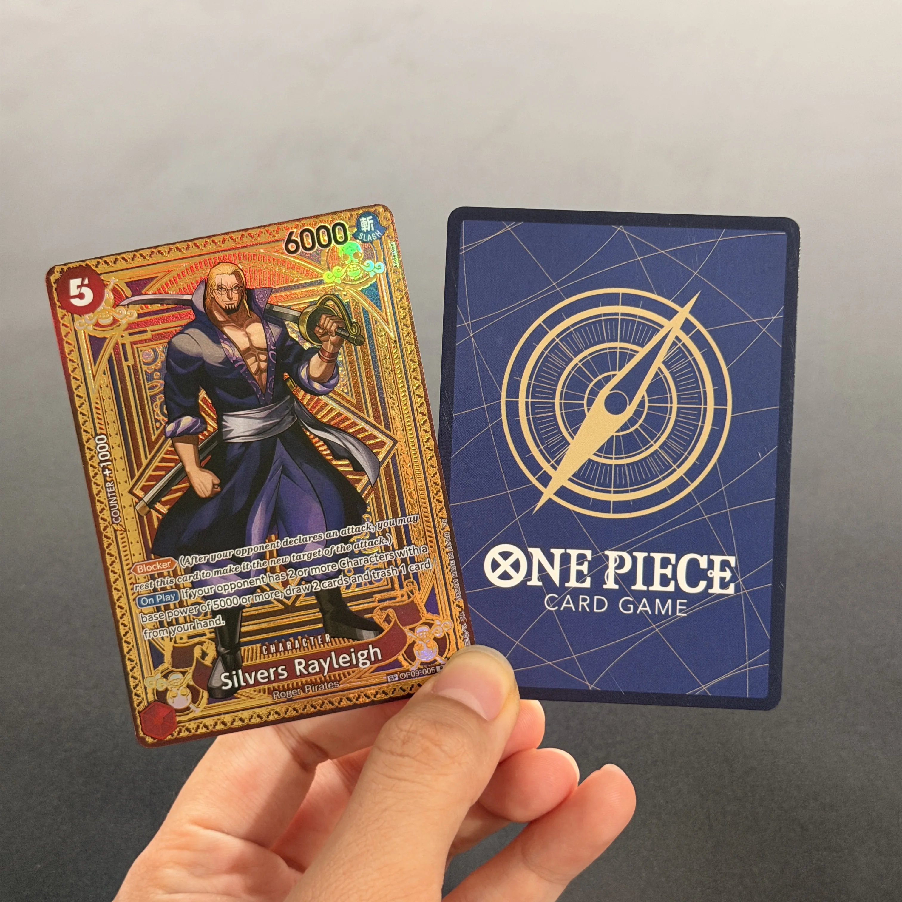 6 Style Diy One Piece OP11 English Shanks Shirahoshi Silvers Rayleigh Stussy Sanji SP SR Collection flash Card