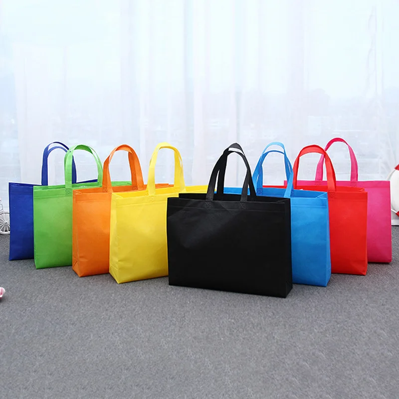 Large Capacity Women Handbags Foldable Shopping Bags Reusable Shopper Non-Woven Fabric Shoulder Bag Storage Organizer Tote