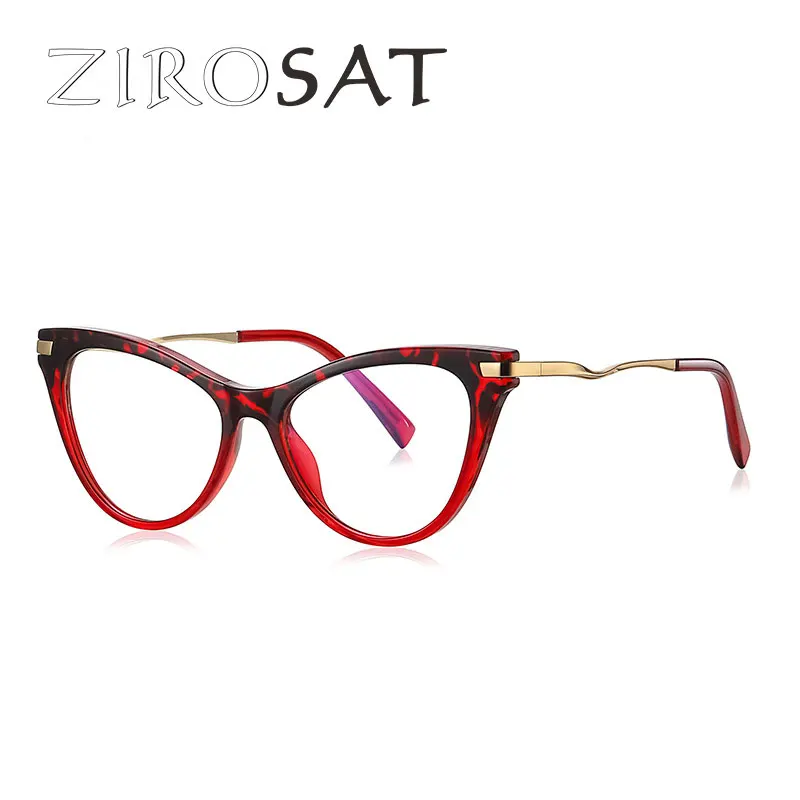 

ZIROSAT 2109 New anti blue Ultralight TR90 Myopia Glasses Retro Square Optical Prescription Eyeglasses Frame For Men Or Women