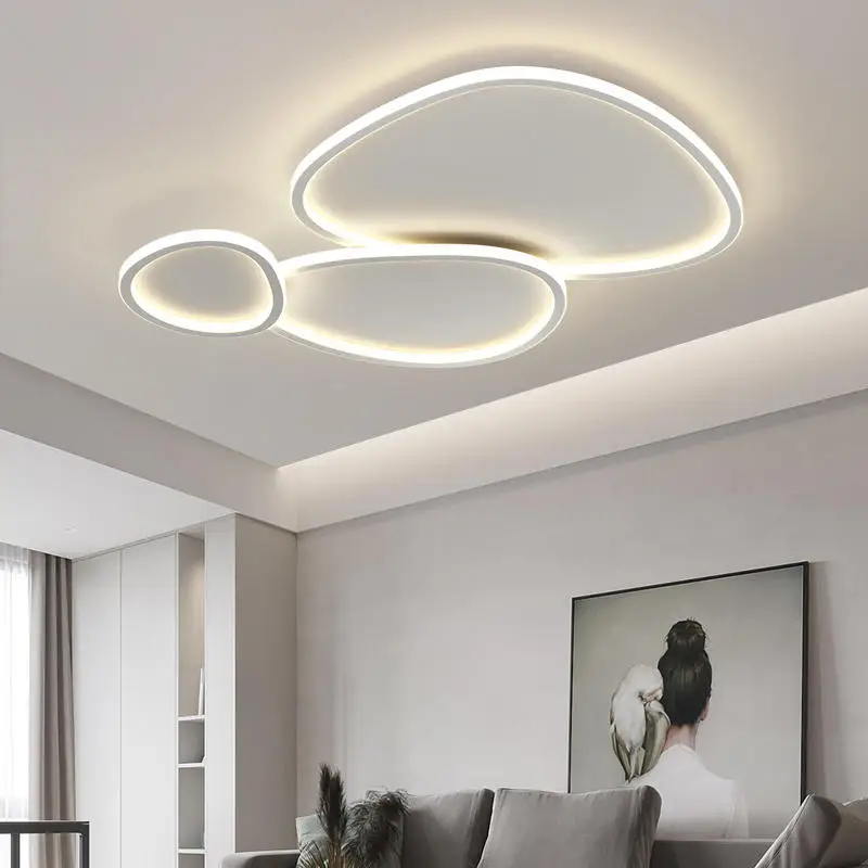 Modern LED Chandelier For Living Room Dining Room Bedroom Kitchen Ceiling Lights Creative Pebble Ceiling Lamp Room Decoration
