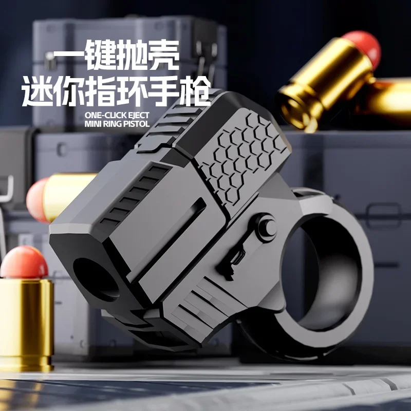 Titok Explosive Agent Mini Pistol Projectile projectile hand fired soft bullet gun EDC fingertip rotator decompression toy gun