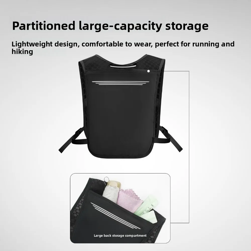 Breathable Hydration Running Vest Lightweight Non-Slip Hydration Vest Sport Bag Reflective Design Multifunctional