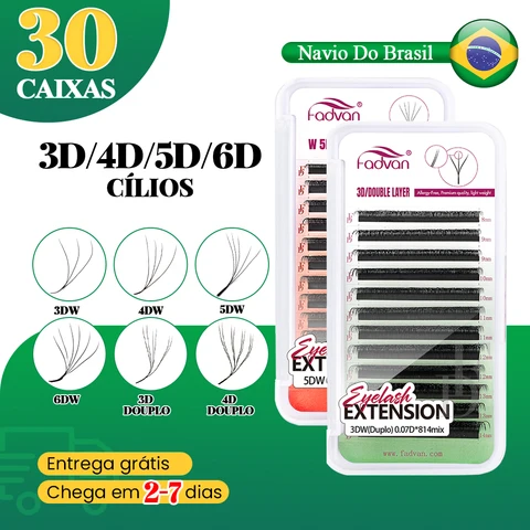Fadvan Cílios Postiços 3DW 4DW 5DW 6DW Duplo Trevo 4 Folhas - Mega Volume |   Entrega Rápida e Frete Grátis |   Estoque Brasil