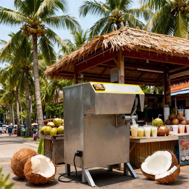 حار بيع في تايلاند آلة قصف جوز الهند الناضجة آلة تقشير جوز الهند لجوز الهند البني #2