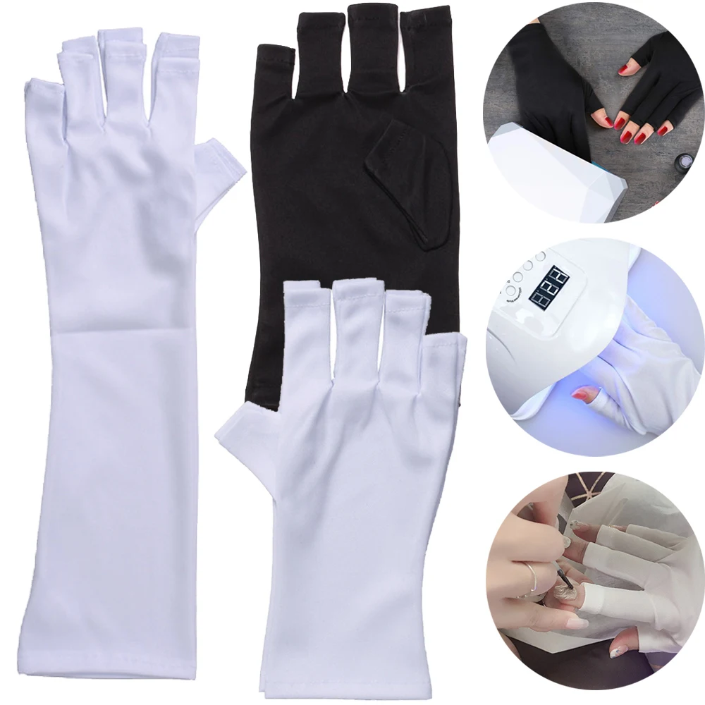 

2pcs Anti Nails UV Protection Gloves Led Lamp Radiation Proof Glove Protecter Hands For UV Light Lamp Dryer Manicure Nail Tools