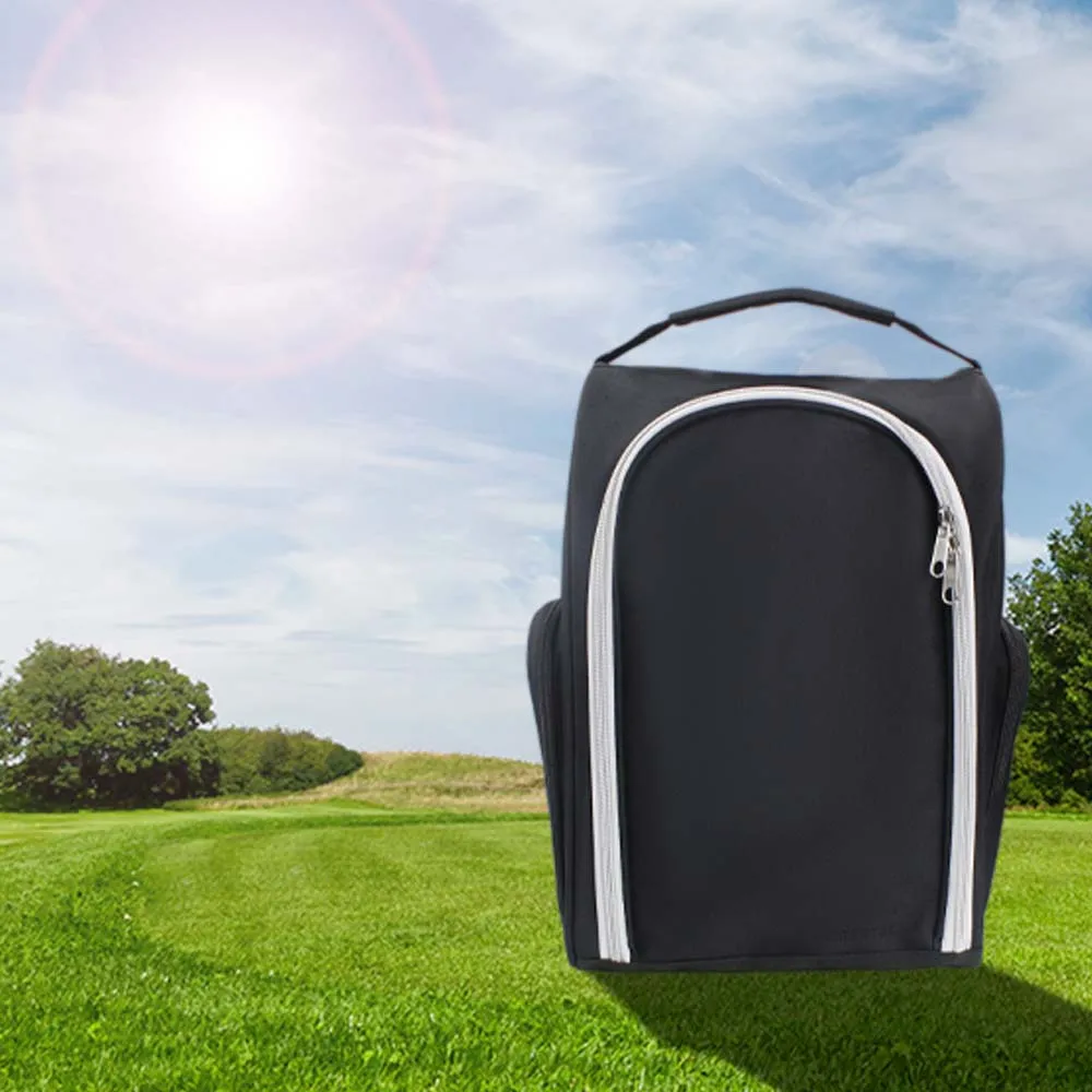 Bolsa de zapatos de Golf portátil con cremallera, bolsa de transporte de zapatos deportivos con ventilación, bolsillo exterior para hombres y