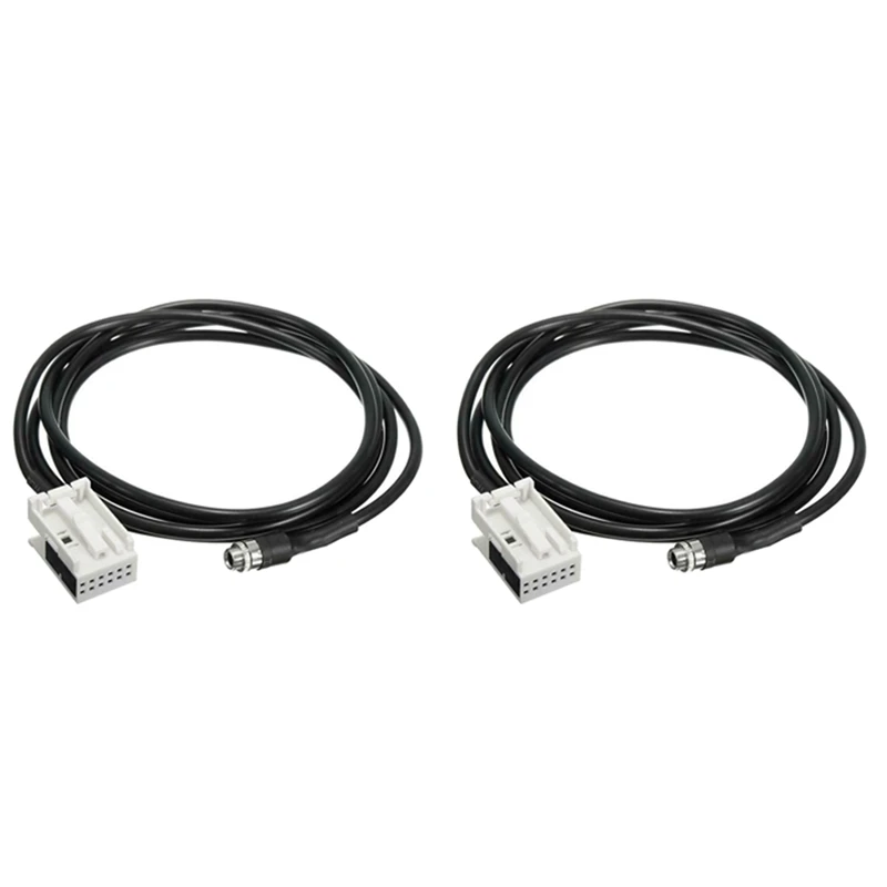 2X Car 3.5mm 12Pin Female Audio Music Aux Cable Input Adapter for Mercedes Benz W169 W203 W209 W221 W164 R230