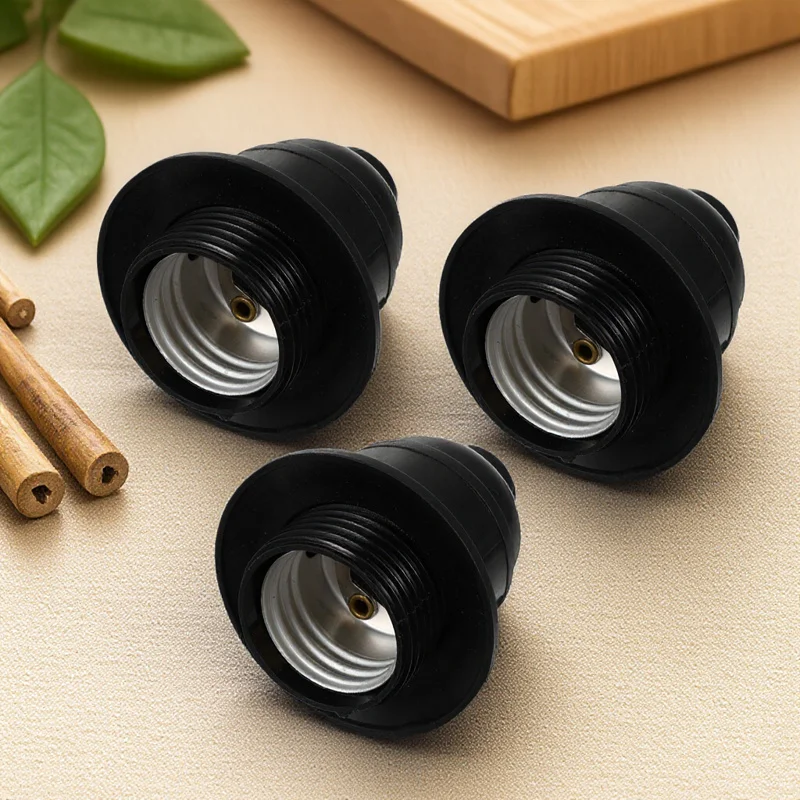 

3Pcs E26 Light Socket Compact Size Exquisite Details Strong Durable Lamp Holder Replacement Light Socket Lamp Holder