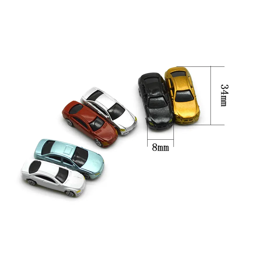 Simulation Miniature Car Model Scale 1:150 Toys Plastic Vehicle For Diy Sand Table Building Materials Diorama Kits 10/20/50Pcs