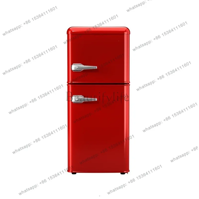Hot 102-202 liters double door retro refrigerator home, classic, multi-specification, first-class energy efficiency