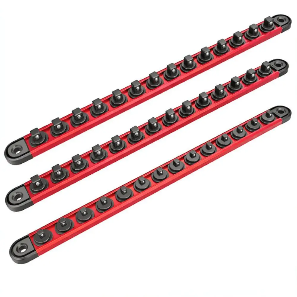 For For Yunbei Magnetic Socket Organizer Rack Stainless Steel Tool Holder Tray Garage Workshop Storage System Compact Mount
