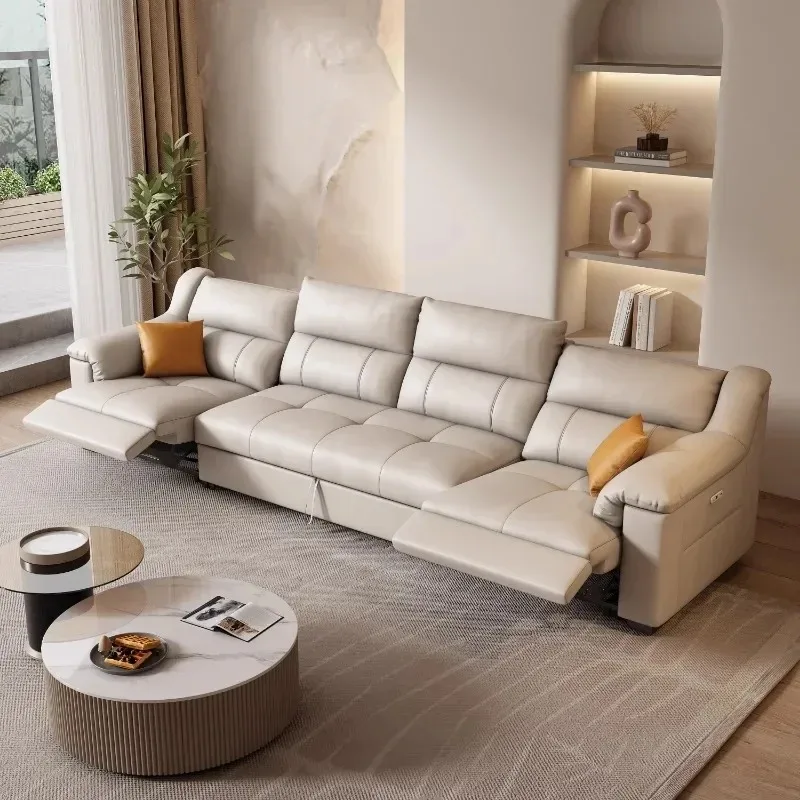 xx-Armrest Beige Recliner Sofas Full Size Modern Sleeper Lounges Electric Sofa Luxury Oversized Modern Divano Moderno Furniture^