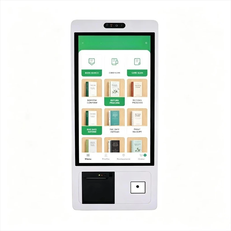 Smart library information kiosk with touch screen