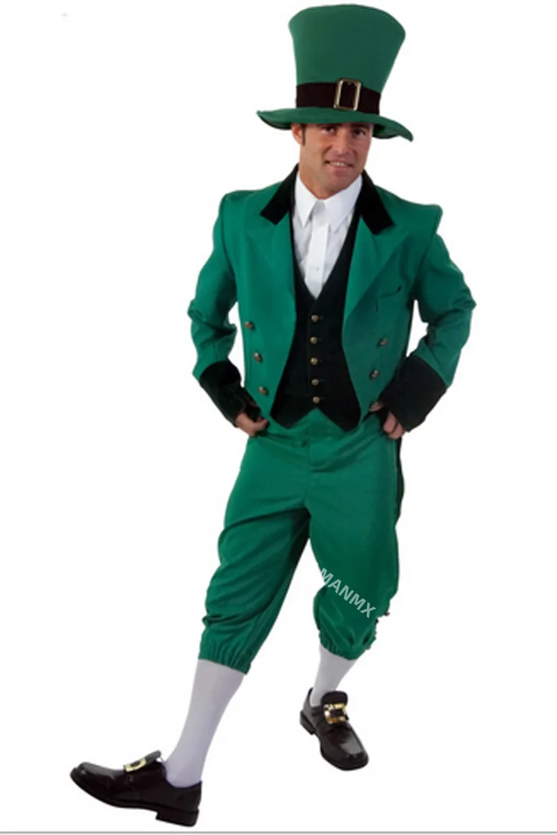 Costume da mago di Oz City Guardian Green Elf Playsuit san patrizio Costume da fata irlandese Costume di Halloween