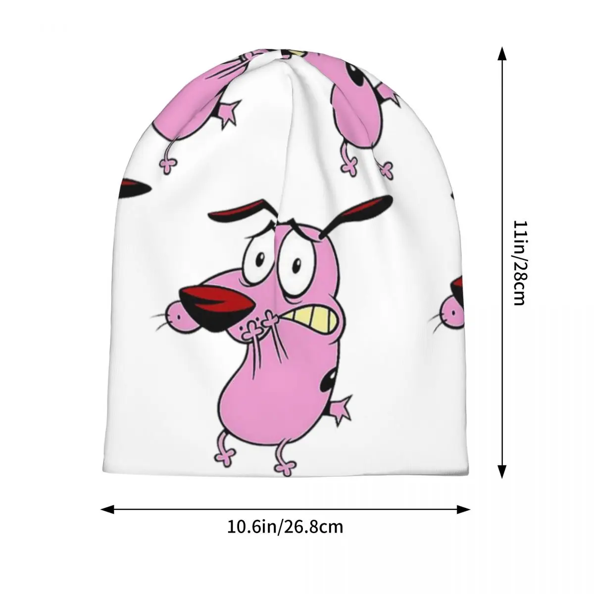 Cute Courageous Cowardlys Dog Warm Knitted Cap Hip Hop Bonnet Hat Autumn Winter Outdoor Beanies Hats for Unisex Adult