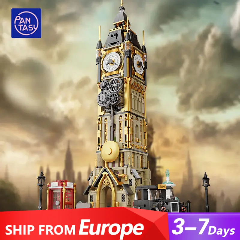 

Creative Expert Modular Buildings MOC 85008 Steampunk Clock Tower Park Bell Tower Building Blocks Brick Toys for Children Gift