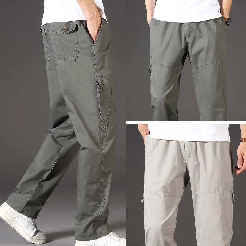 

Men's Overalls Plus Size Cargo Pants Tactical Oversized Dungarees Sport Streetwear Straight Work Trousers